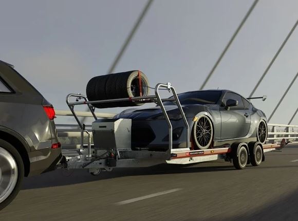 Remorque porte-voiture ouvert à double essieu pour sport automobile - A TRANSPORTER_1