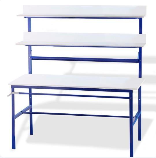 Table d'emballage - Divers modèles - Plateau blanc 19mm - Dérouleur de film 1.60m largeur, Ø85cm_1