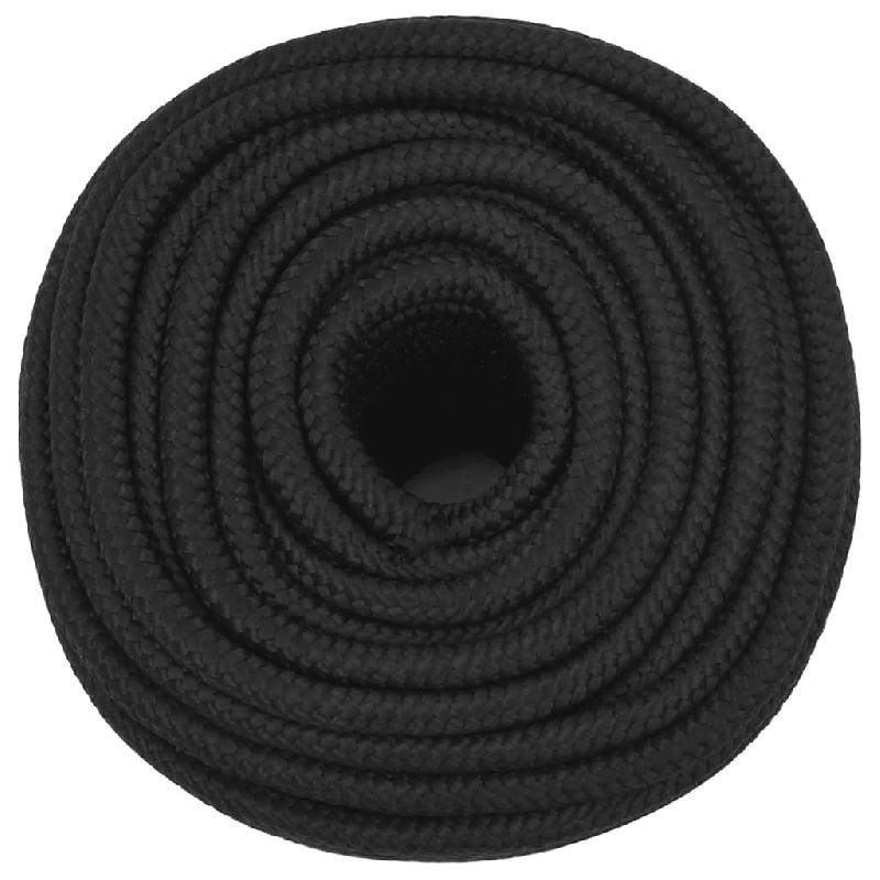 Vidaxl corde de bateau noir complet 12 mm 250 m polypropylène 152514_1