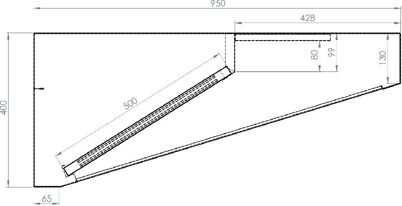 Hotte standard modèle économique P950 - H400 - Acier inoxydable AISI 441 - Filtre labyrinthe inclus_1
