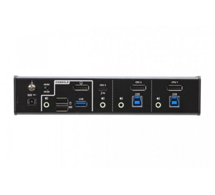 Aten CS1953 - Switch KVM 3 ports DisplayPort/USB-C et USB-A - Qualité vidéo 4K et hub USB 3.1_1