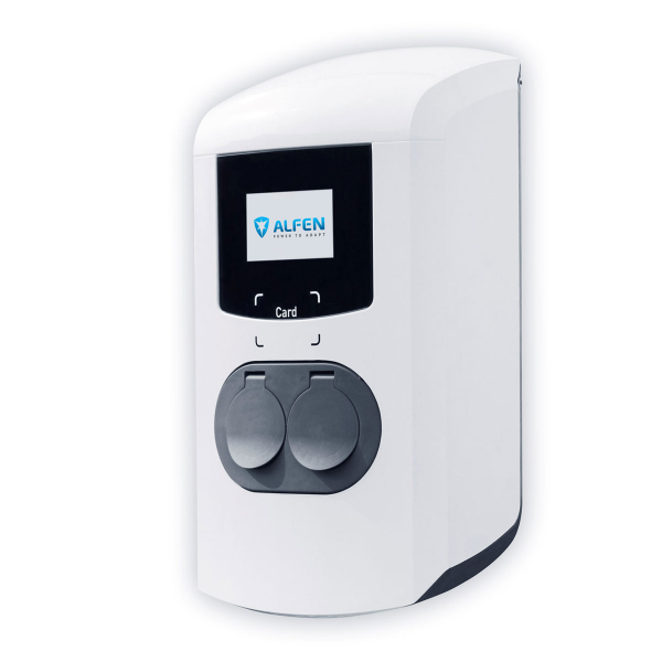 Borne de recharge double Pro Line en copropriété - Type 2S - 2 x 22kW - 10-32A réglable - 4G UMTS RFID MID - réf. 904461206 - Alfen_1