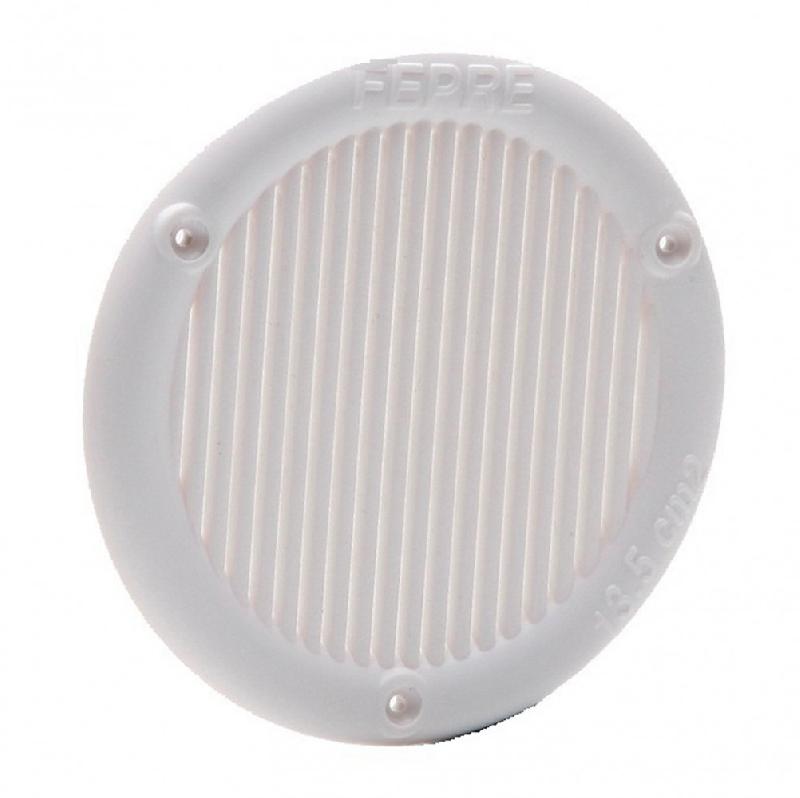 Grille d'aération - ABS naturel - diamètre 10.3 cm - usage intérieur/extérieur avec moustiquaire et passage d'air 13 cm²_1