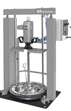 Kits pompe graisse avec système de levage et plateau inducteur pneumatique - PM45/PM60 - Réf 534 421 pour fûts 185 kg_1