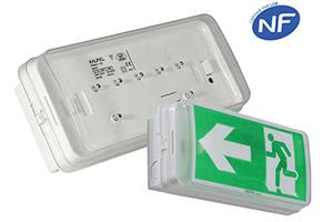 Bloc autonome d'éclairage de sécurité Primo+ - Signalétique évacuation standard - LED - Andrieu_1