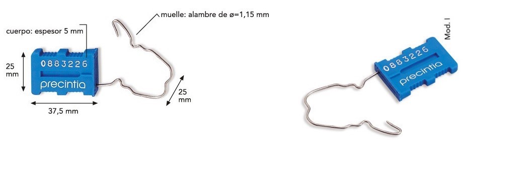 Scellé indicateur de sécurité métallique type cadenas - Secur Hasp - Precintia - Fil galvanisé et marquage laser_1