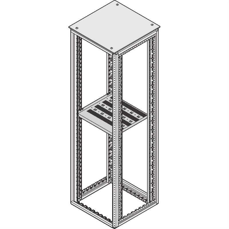 SCHROFF Varistar 19'' étagère, fixe, 75 kg, RAL 7035, 600W 1000D_1