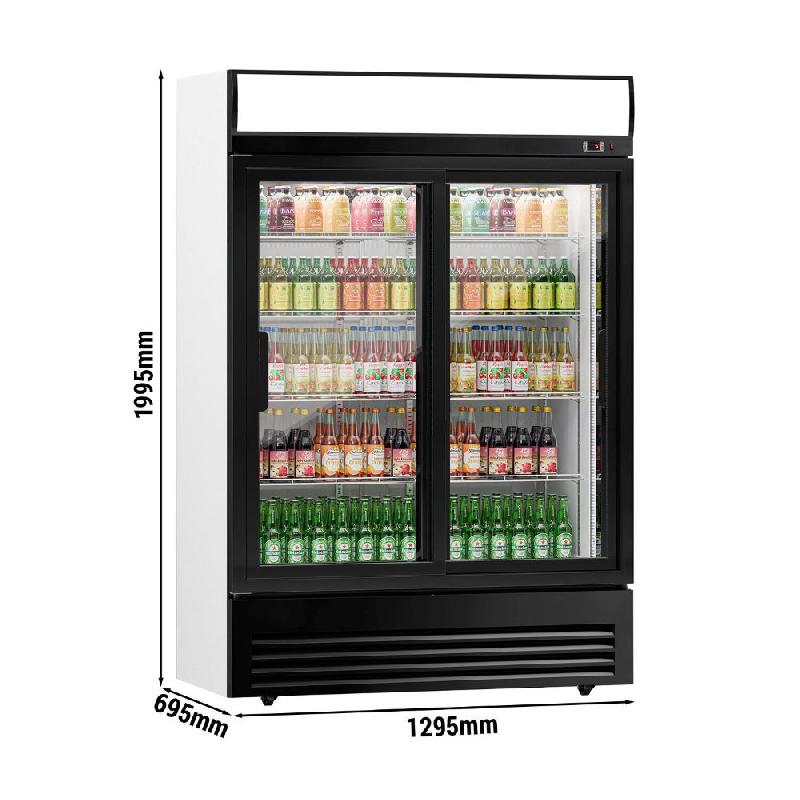 Armoire à boissons double portes coulissantes avec canopy - 880L_1