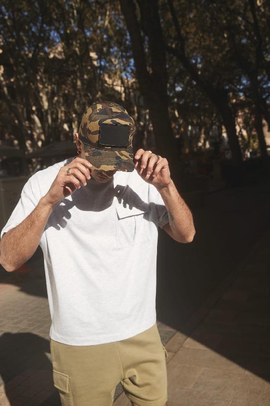 Casquette 5 panneaux avec patch amovible - 100% Coton sergé - Réf: B638 - Marque: Beechfield_1