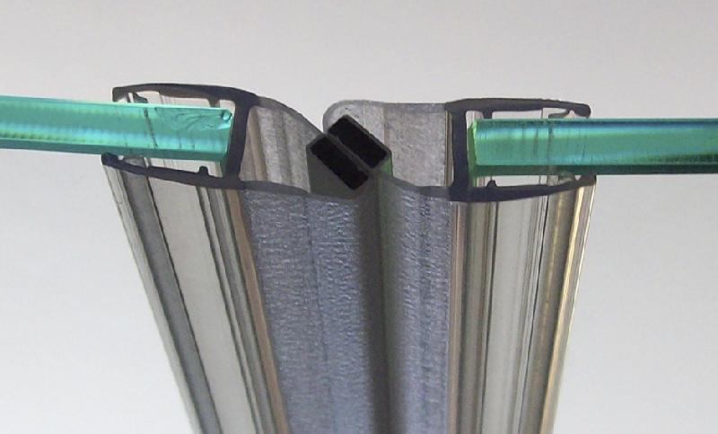 Joint d'étanchéité magnétique - 2 x 200 cm - Pour verre de 6 à 8 mm - Clipsable - Translucide_1