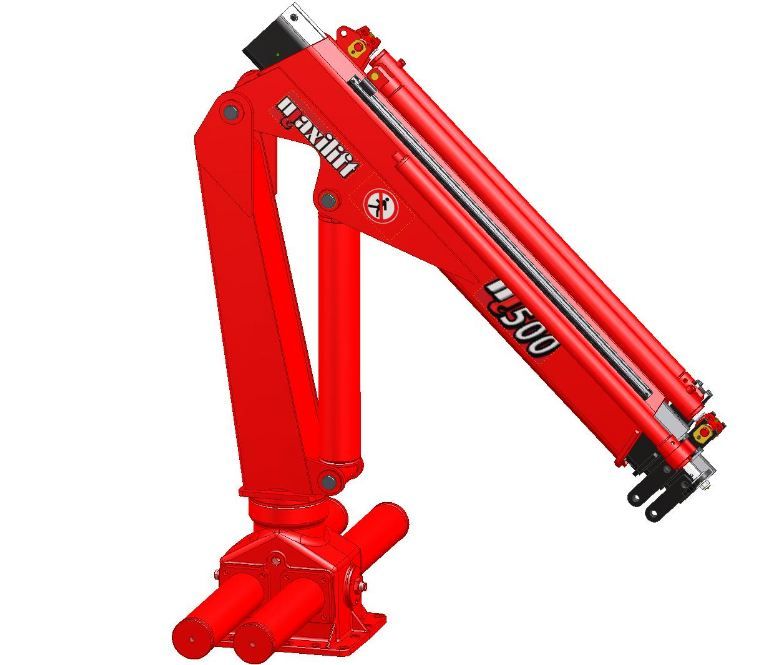 Ml 500.2 grue auxiliaire - Maxilift - Flèche standard 3.64 m - Capacité de levage 48 kNm - Poids 470 kg_0