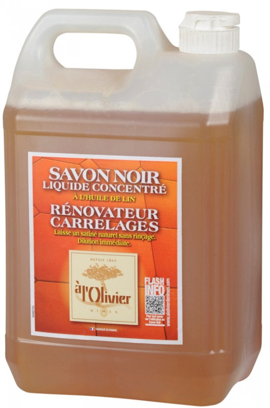 Savon noir liquide concentre nettoyant a l'huile de lin toutes surfaces bidon de 5l_1