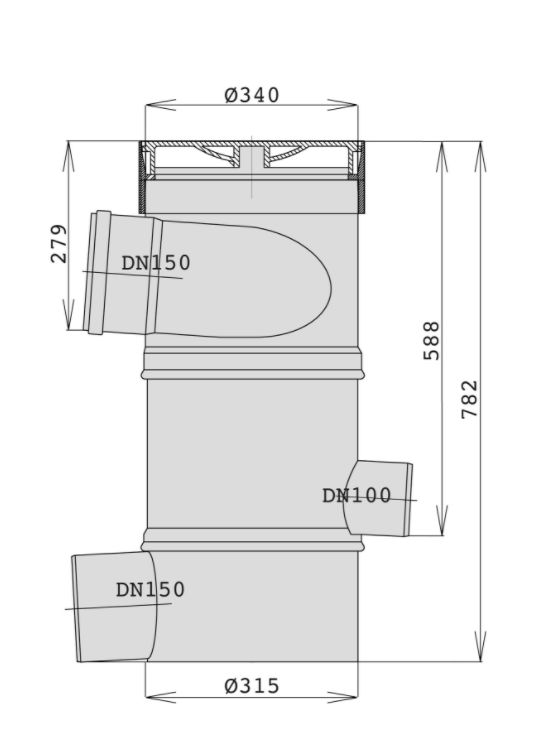 Filtre eau de pluie WFF 150 sans rehausse - maillage inox 0,28 mm - rendement > 90%_1
