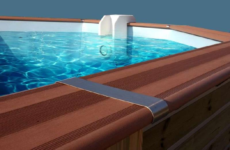 Piscine bois hexagonale SABTANG - 5,10 x 3,20 x H.1,29 m - panneaux prémontés et filtration incluse_1