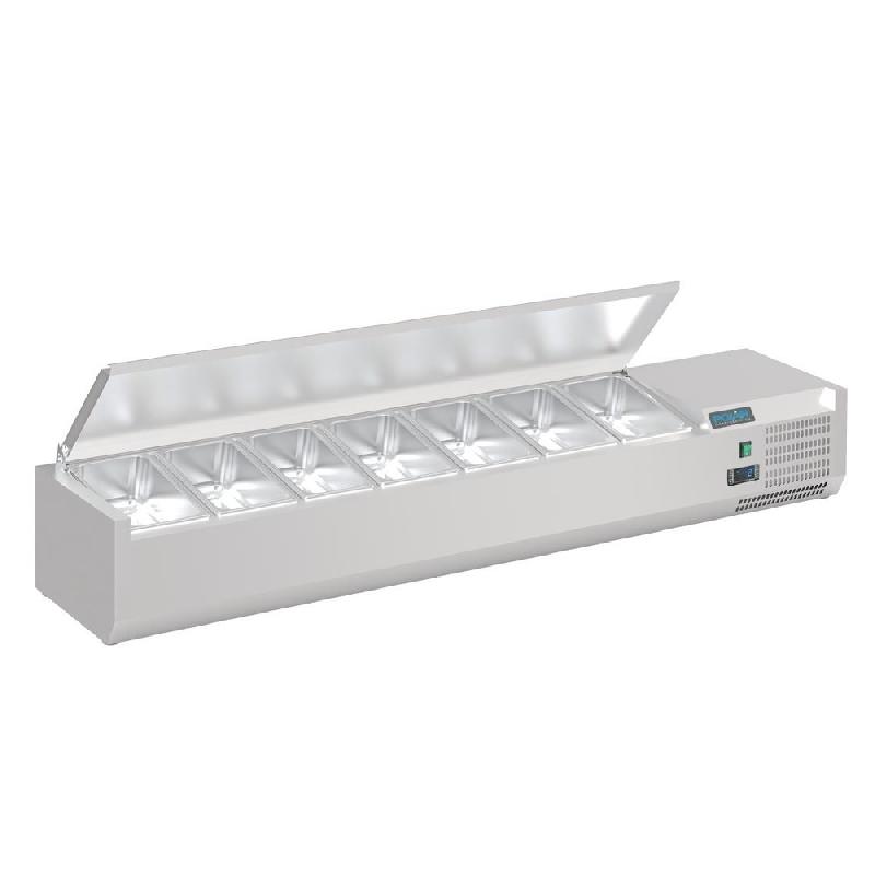 Vitrine à ingrédients avec couvercle Série G 7x GN 1/4 - Polar - FA855_1