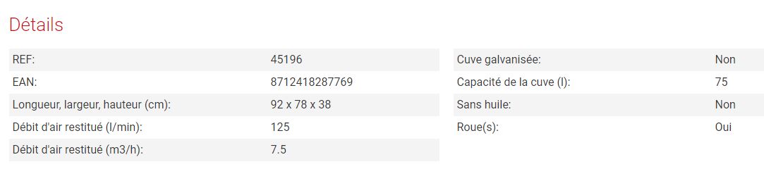 45196 - Compresseur pour sablage Airpress - capacité de la cuve 75L - sableuse 75L_1