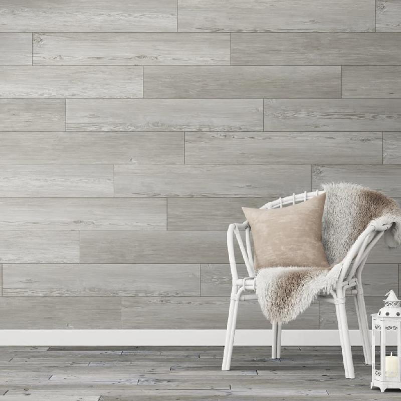 Grosfillex carreau de revêtement mural 15 pcs 15x90cm chêne gris clair 434308_1