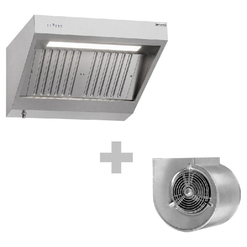 Hotte murale inox 1m avec moteur, régulateur, filtre et éclairage | Profondeur 900 mm_1