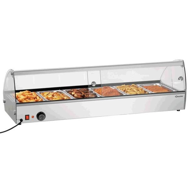 Présentoir chauffant professionnel R6 - 6 x GN 1/3 - 68 L | Bartscher_1