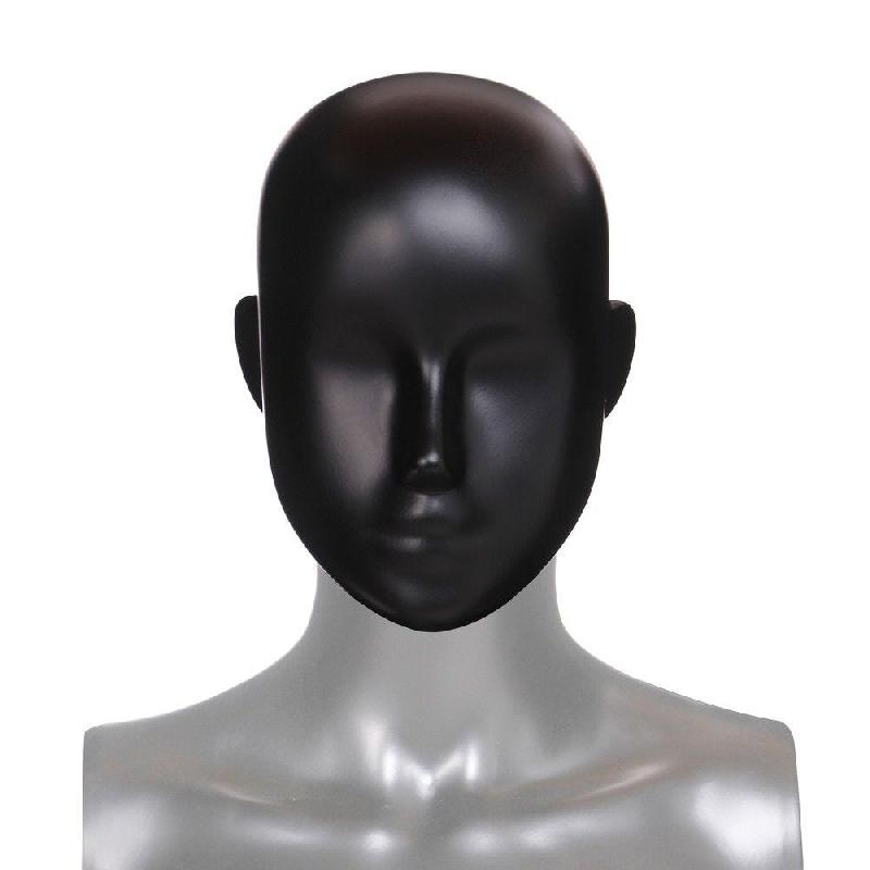 Tête femme abstraite pour mannequin modulable noir mat_1