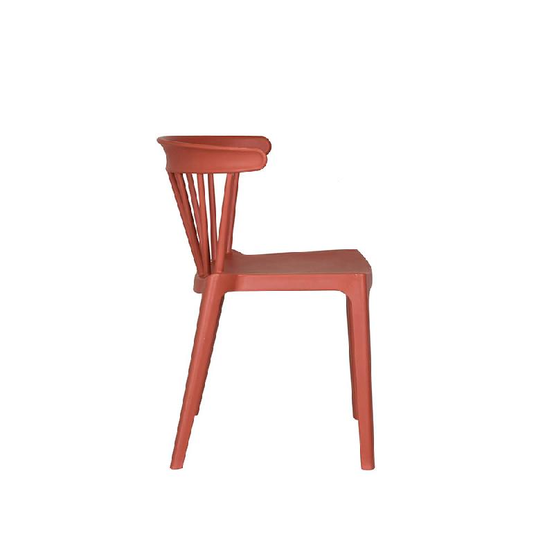 Windson - Chaise empilable en polypropylène terracotta_1