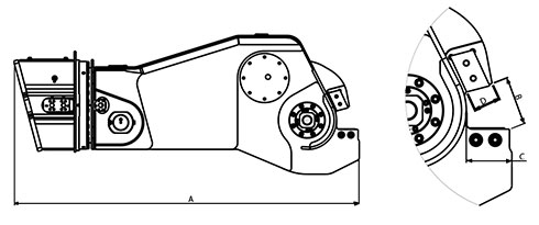Cisaille coupe-rail Rotar RRC 25 - tête rotative puissante et matériaux résistants à l'usure_1