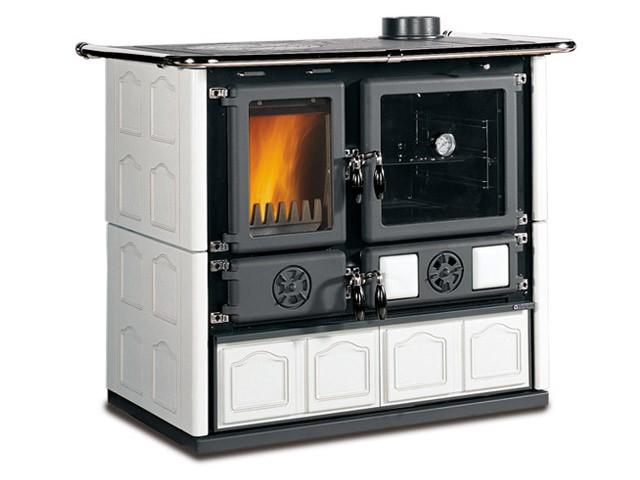 Cuisinieres a bois la nordica / rosa maiolica 6.5kw - blanc_1