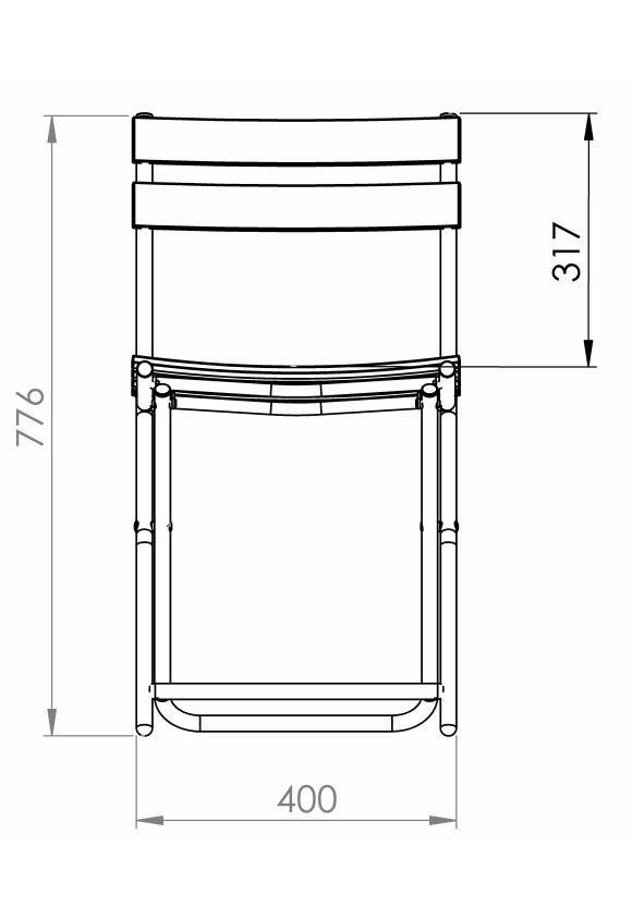 Square - chaise pliante tout métal - Rodet - traitée anti-corrosion - intérieur/extérieur - 22 teintes époxy_1