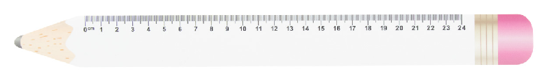Règle flexible 24cm en forme de crayon - personnalisable avec impression UVLED_1