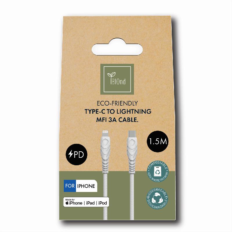 Biond bio-12-tmf câble usb-c vers 8pin 3a, 1,5 m_1