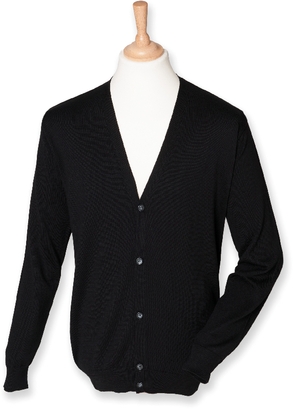Cardigan homme - Henbury - Réf: H722 - 50% coton / 50% acrylique - Col V - Taille XXL_1