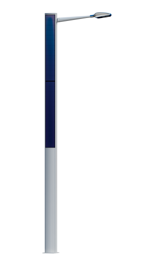 Lampadaire urbain solaire zenit lat 2 / led / 50 w / en aluminium et acier galvanisé / 7.2 m_1