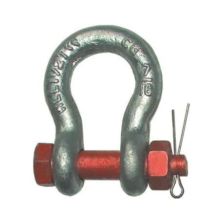 Manille lyre haute résistance axe boulonné goupillé de 0.75 à 120 tonnes Référence 5211C_1