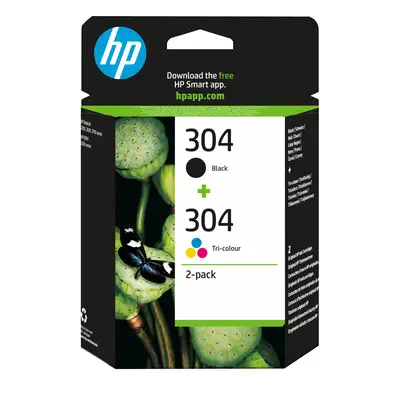 Pack de 2 cartouches authentiques d'encre noire/trois couleurs HP 304_1