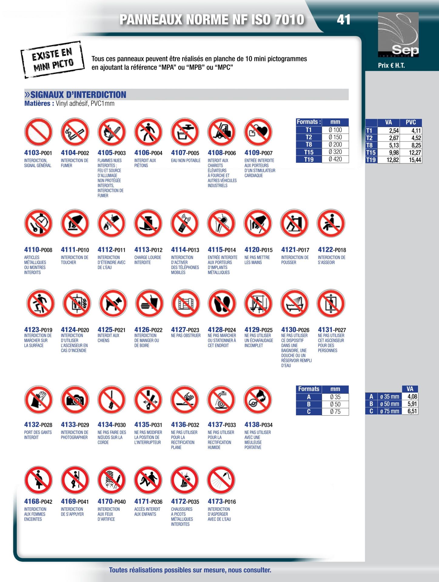 Signalisation routière standard NF ISO