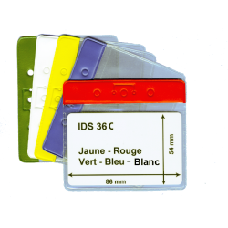 Porte-badge souple 2 faces - référence : ids36c - Lot de 100 - Format CB 86x54 mm_1