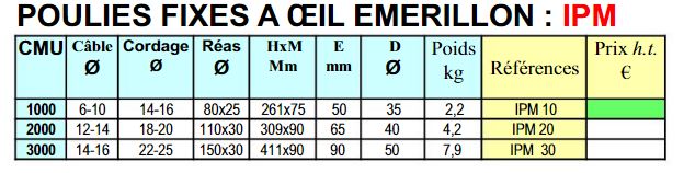 Poulie à corde fixe avec œil émerillon IPM - réa sur roulements avec graisseur axial - inoxydable_1