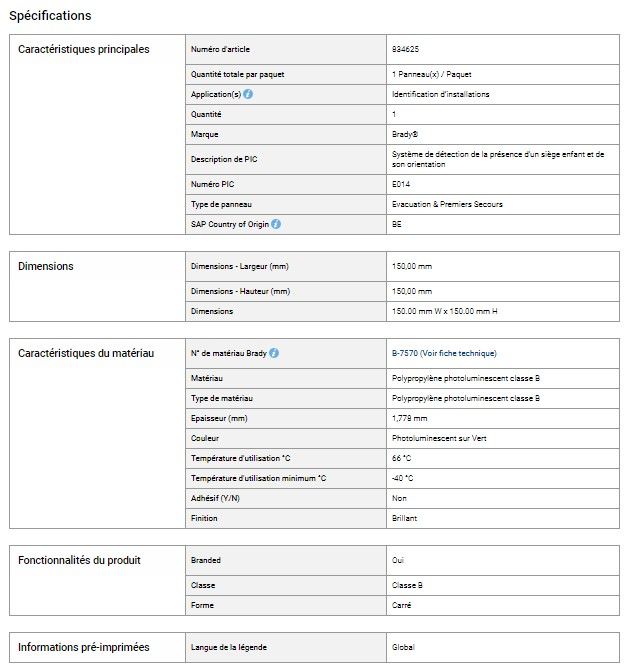 834625 - signalisations sécurité travail - brady - dimensions: 150.00 mm w x 150.00 mm h_1