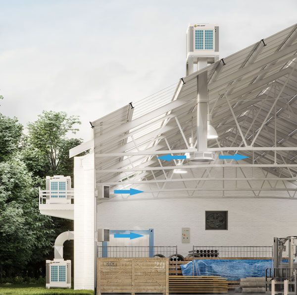 Climatiseur évaporatif industriel AD BIG PREMIUM - Ventilateur centrifuge 18 140 à 36 678 m3/h - Pour locaux de 300 à 615 m²_1