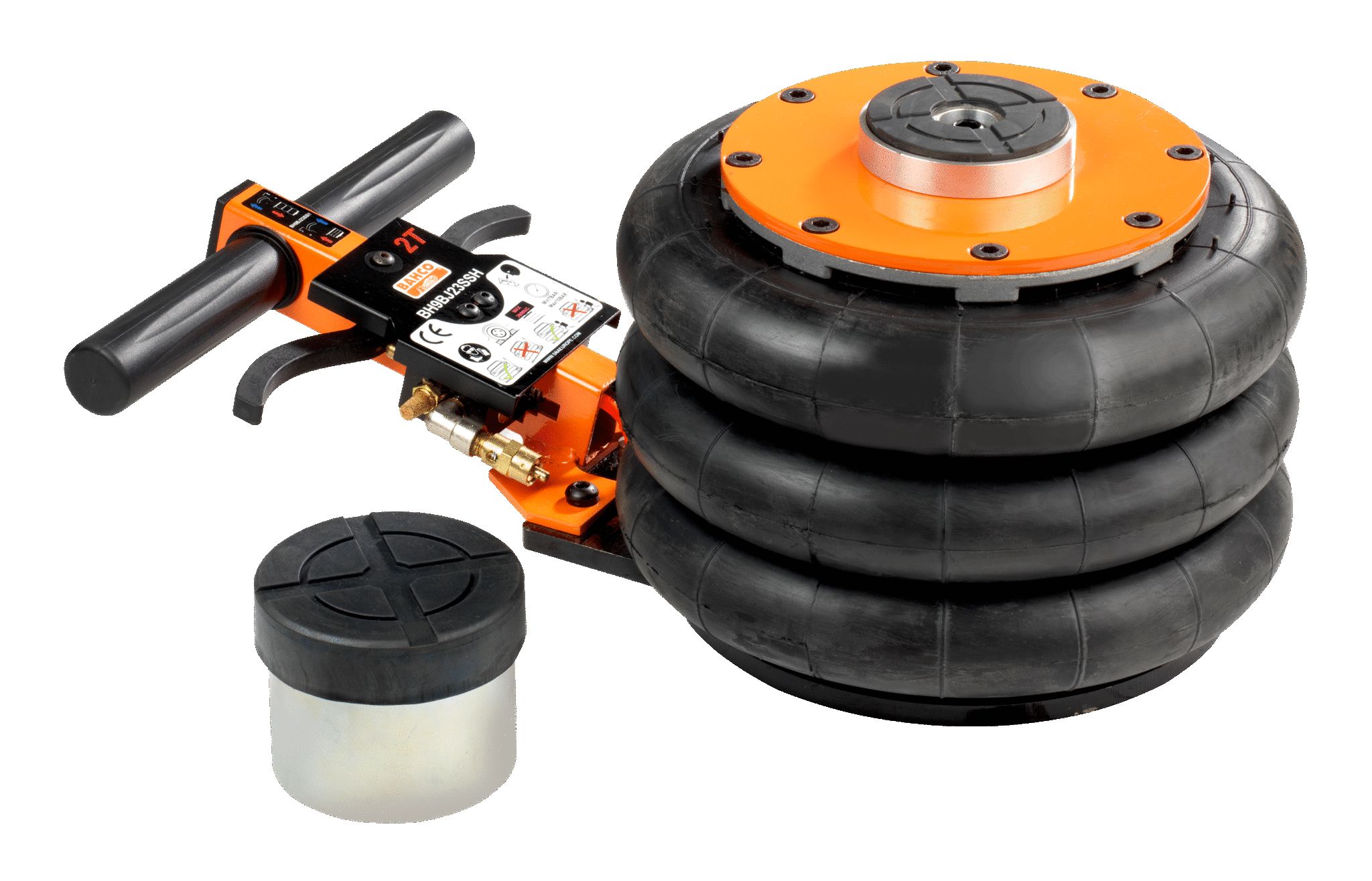 Cric pneumatique à 3 étages - Manche court - BH9BJ23SSH - 2 tonnes - Hauteur max 550 mm_1