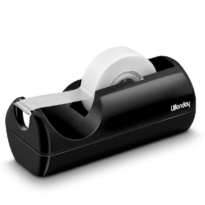 Dévidoir adhésif noir - L.15xP.6.5xH.6cm - pour rouleau adhésif de 33 mètres - plastique recyclé_1