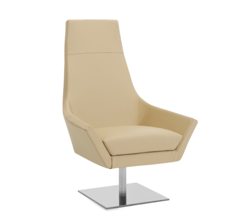 Fauteuil Anak dossier haut - neuf - système giratoire - base en acier chromé_1