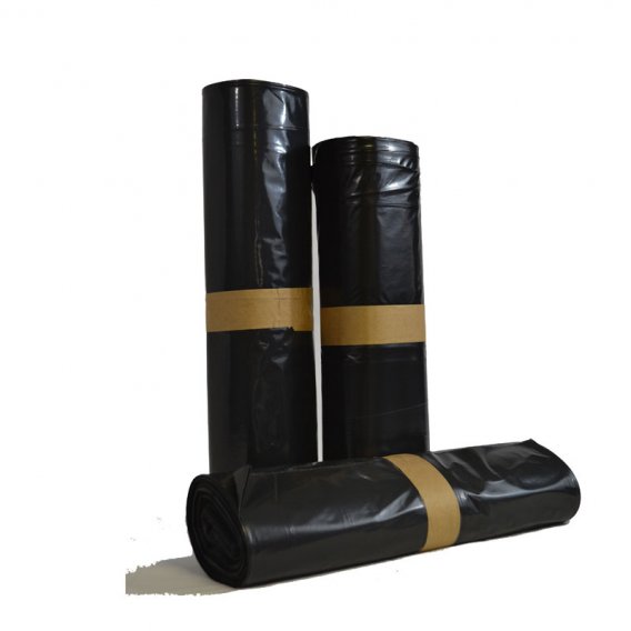 Sac poubelle standard - qualité industrielle - pour déchets courants - rouleaux prédécoupés de 25 sacs avec liens de fermeture_1