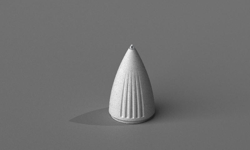 Borne en béton Magnum - Protection pour afflux de personnes - Blanc et gris - Ciment de tampon vert_1