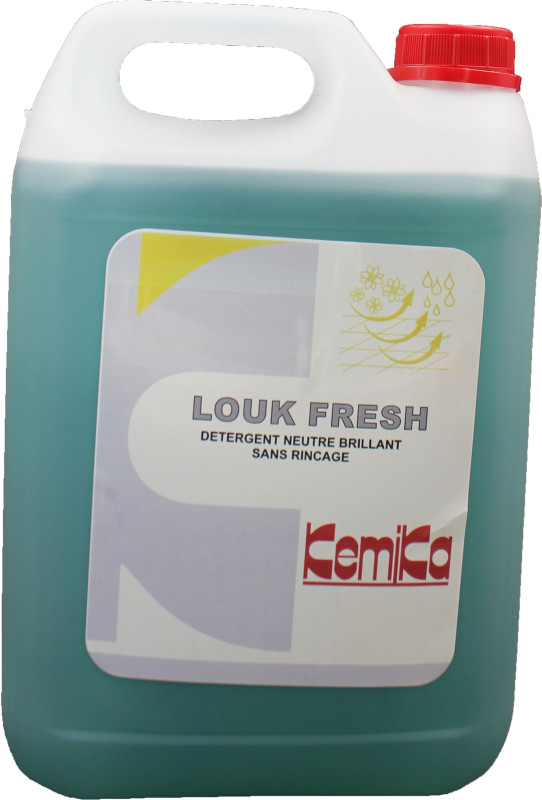 Kemika louk fresh detergent brillant sans rinçage pour sols et surfaces lavables ph: 7.9 ± 0.3 bidon de 5l_1