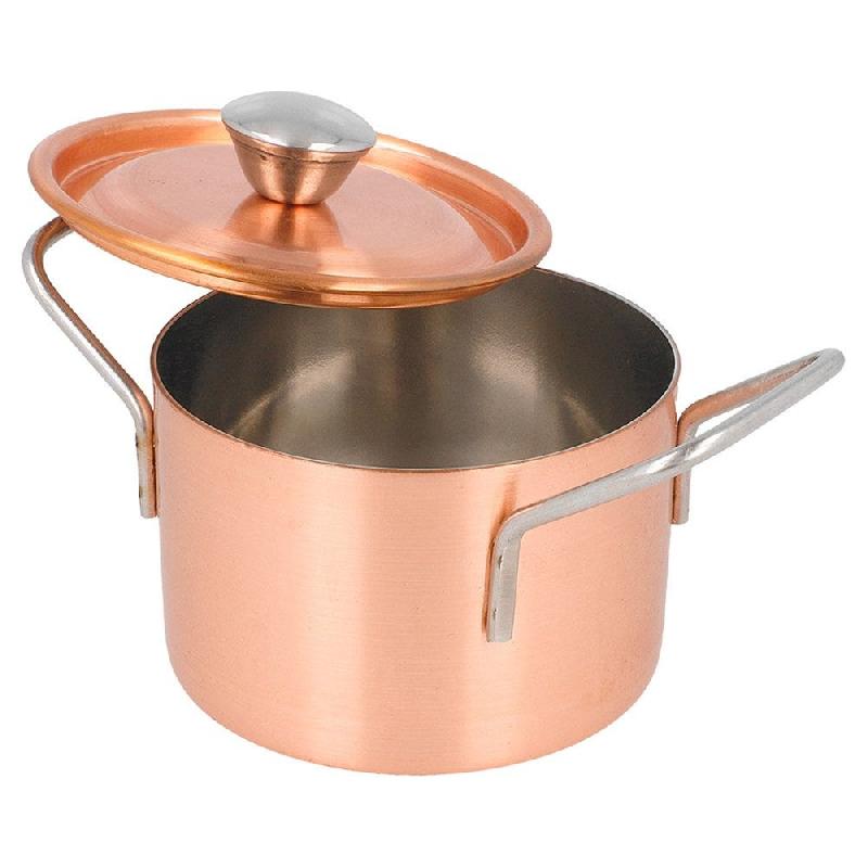 Mini cocotte inox cuivre Ø9x6cm argente inox_1