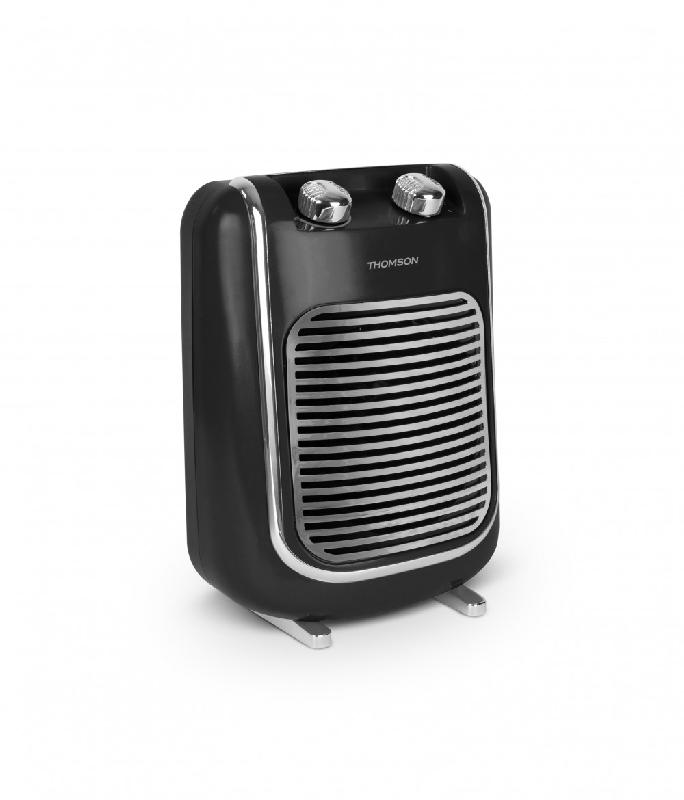 Radiateur soufflant mobile électrique THOMSON Fifty - 2000W - Utilisation salle de bain IP21 - Noir_1