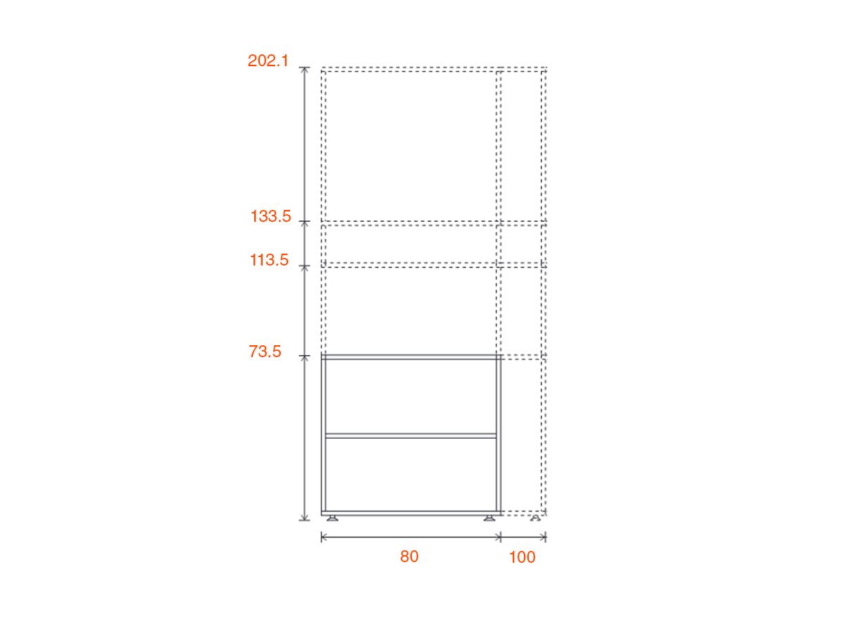 Armoire ouverte SIMONE - bois mélaminé, flexible et élégante, fabriquée en France_1