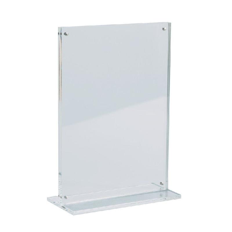 Cadre transparent magnétique en PMMA - A5 incliné 150x210mm - Utilisable en portrait ou paysage_1