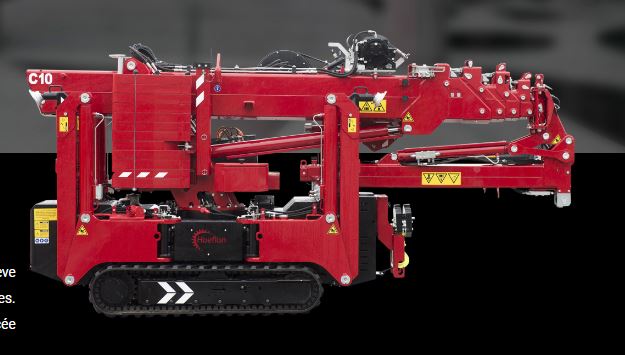 Grue araignée Hoeflon - C10 - 4000 kg - portée max 13,7 m à 19,8 m - hauteur de hissage 16,3 m à 22 m_1